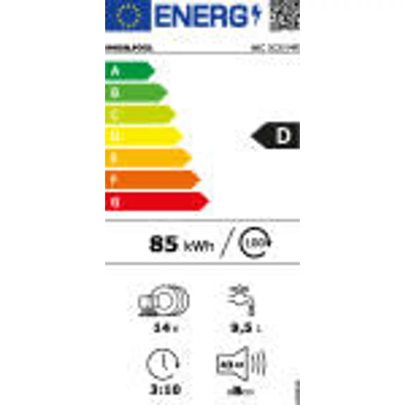 WCIC3C33P WHIRLPOOL Beépíthető mosogatógép