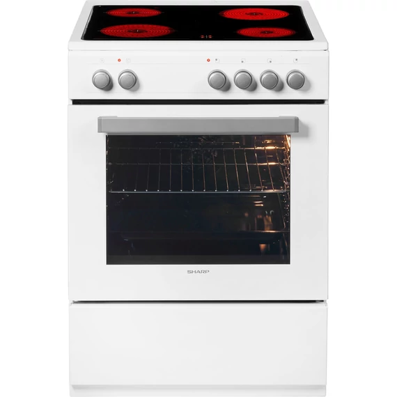 KF76VNO22W-DE SHARP Kerámialapos villanytűzhely