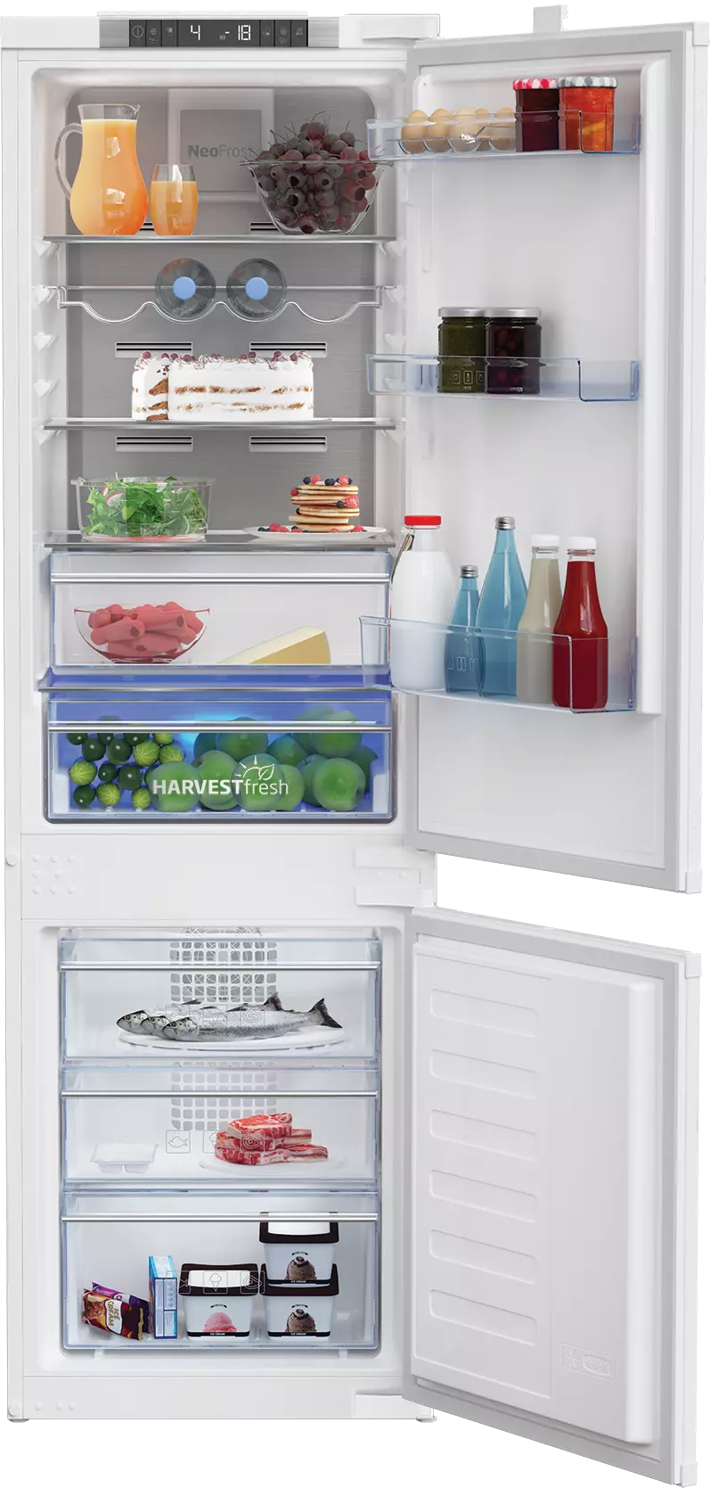 BCNA275E4SN BEKO Beépíthető hűtőszekrény