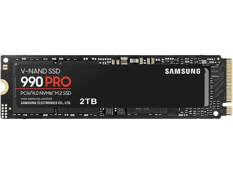 MZ-V9P2T0BW 990 PRO PCIe 4.0, NVMe™ 2.0, M.2, 7,450 MB/s, 2T, SAMSUNG SSD