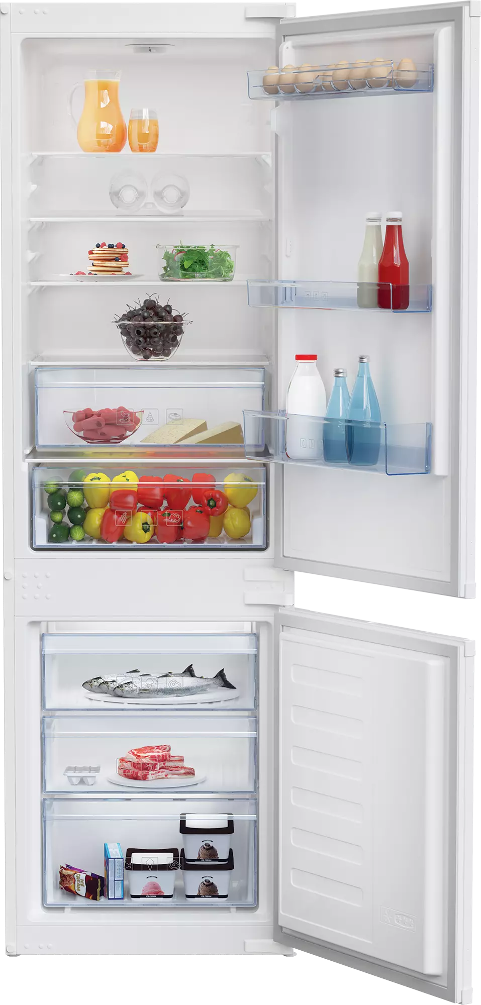 BCSA285K41SN BEKO Beépíthető Kombinált hűtőszekrény