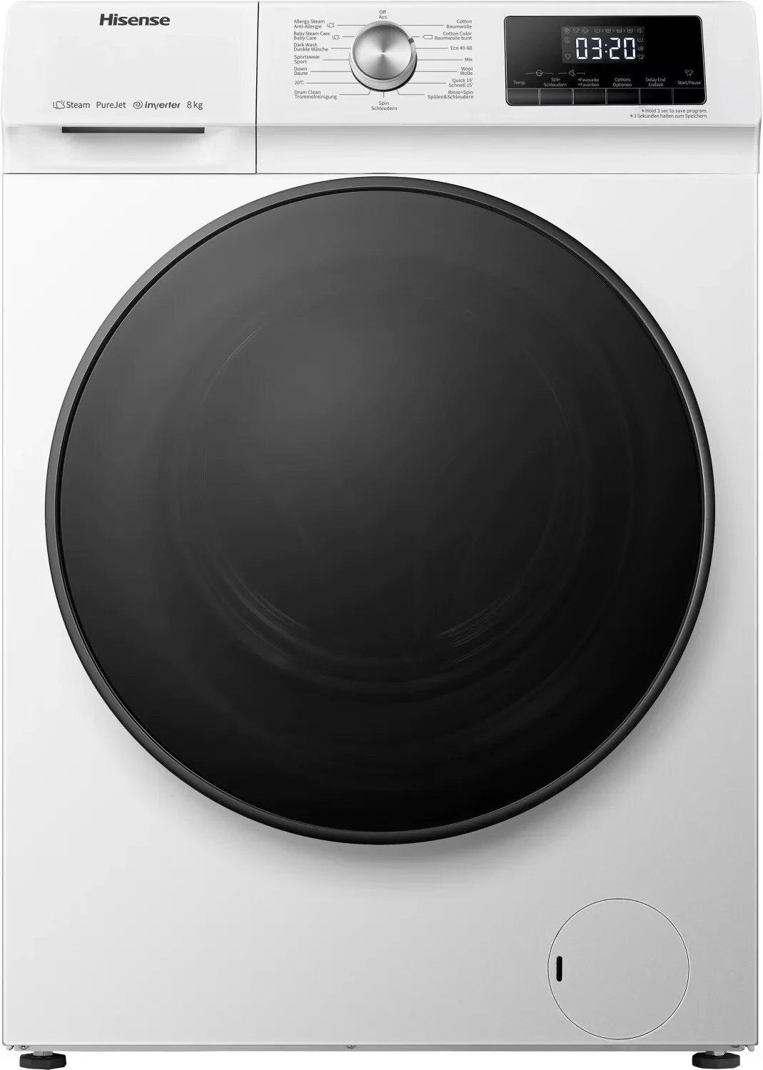 HISENSE WFQA8014EVJM Elöltöltős mosógép